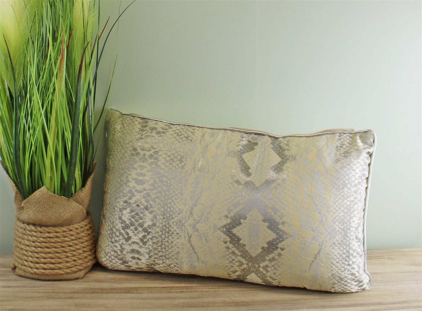 Rectangular Scatter Cushion, Snake Print Design, 30x50cm - Kaftan direct