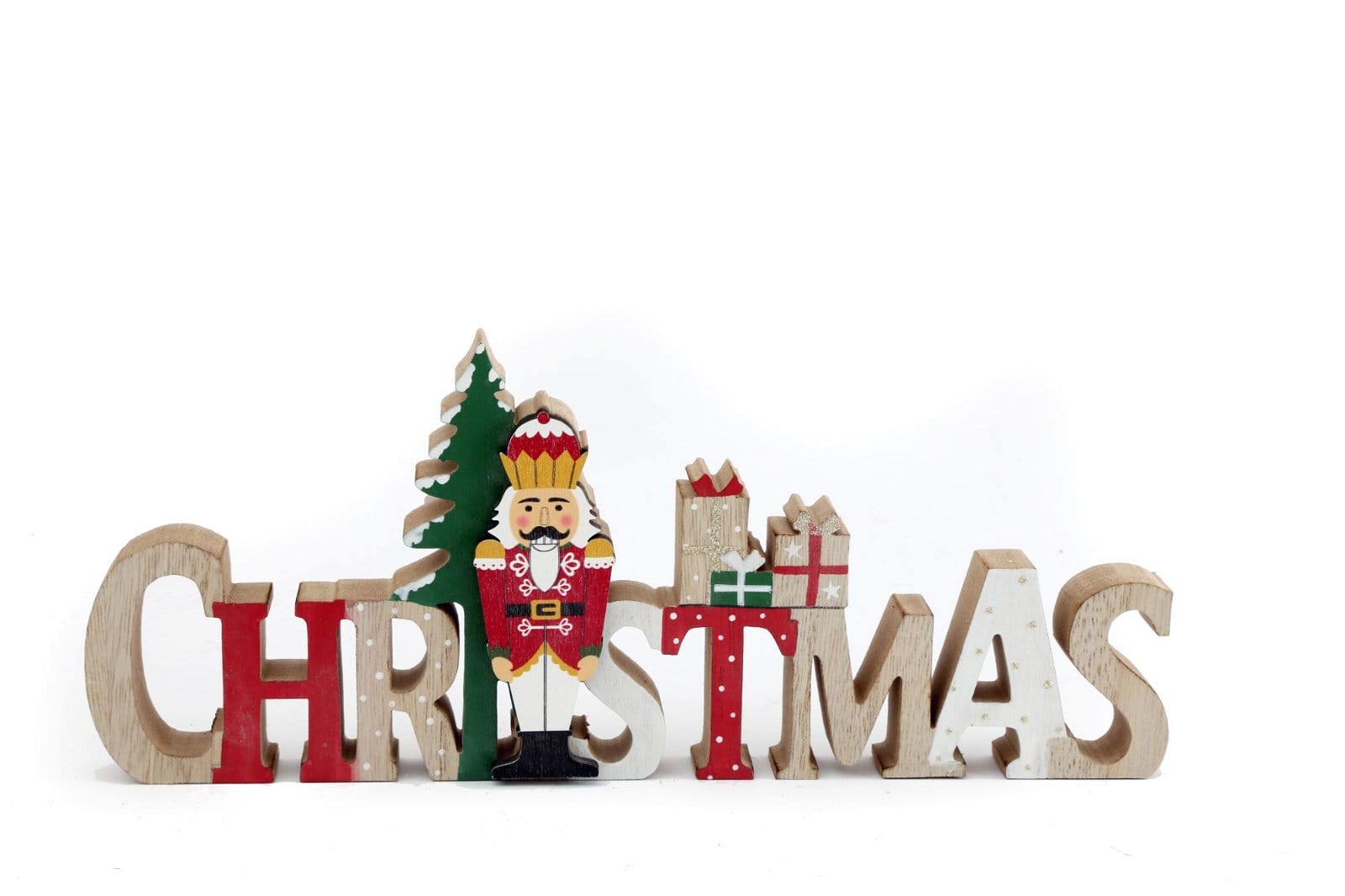 Wood Christmas Word Decoration - Kaftan direct