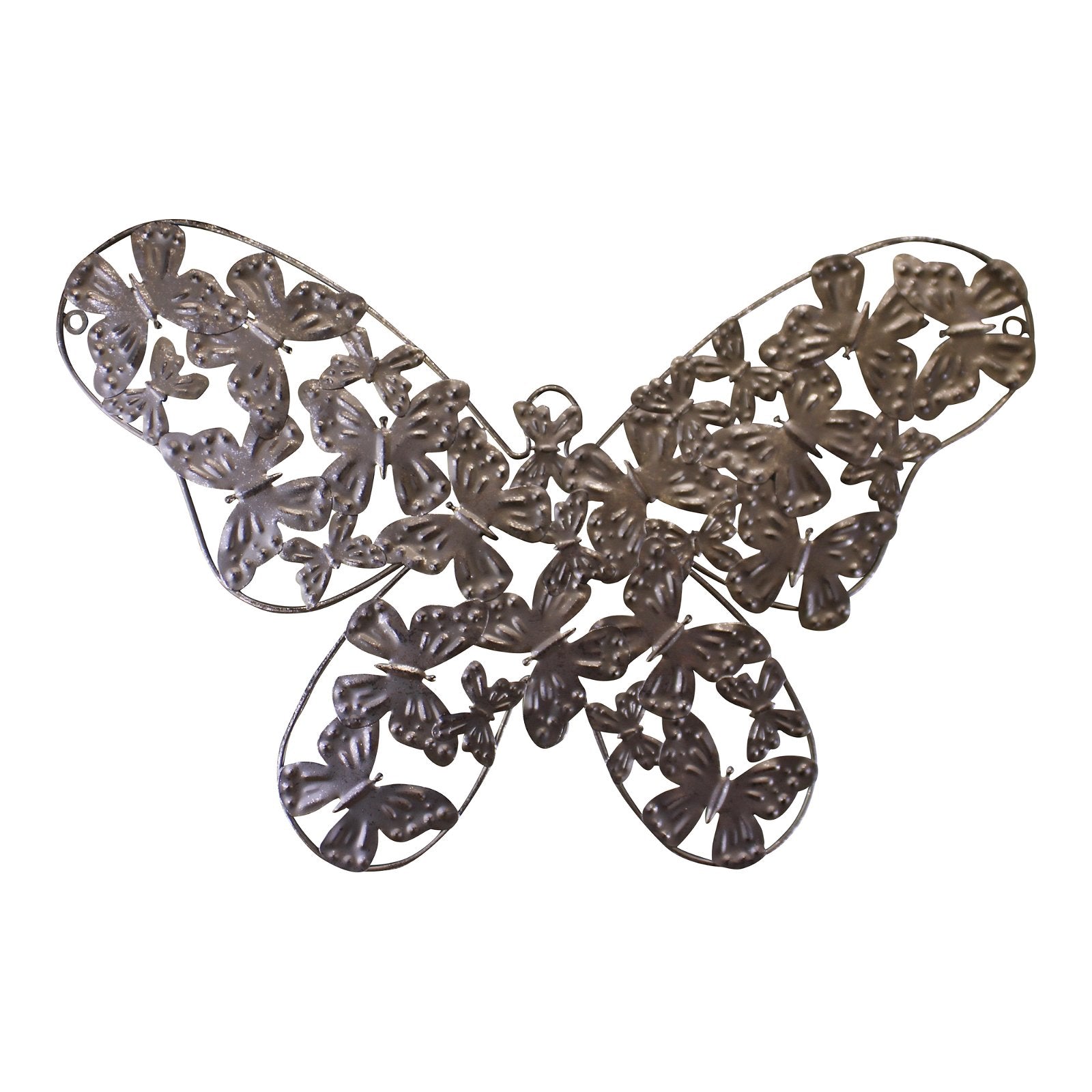 Small Silver Metal Butterfly Design Wall Decor - Kaftan direct