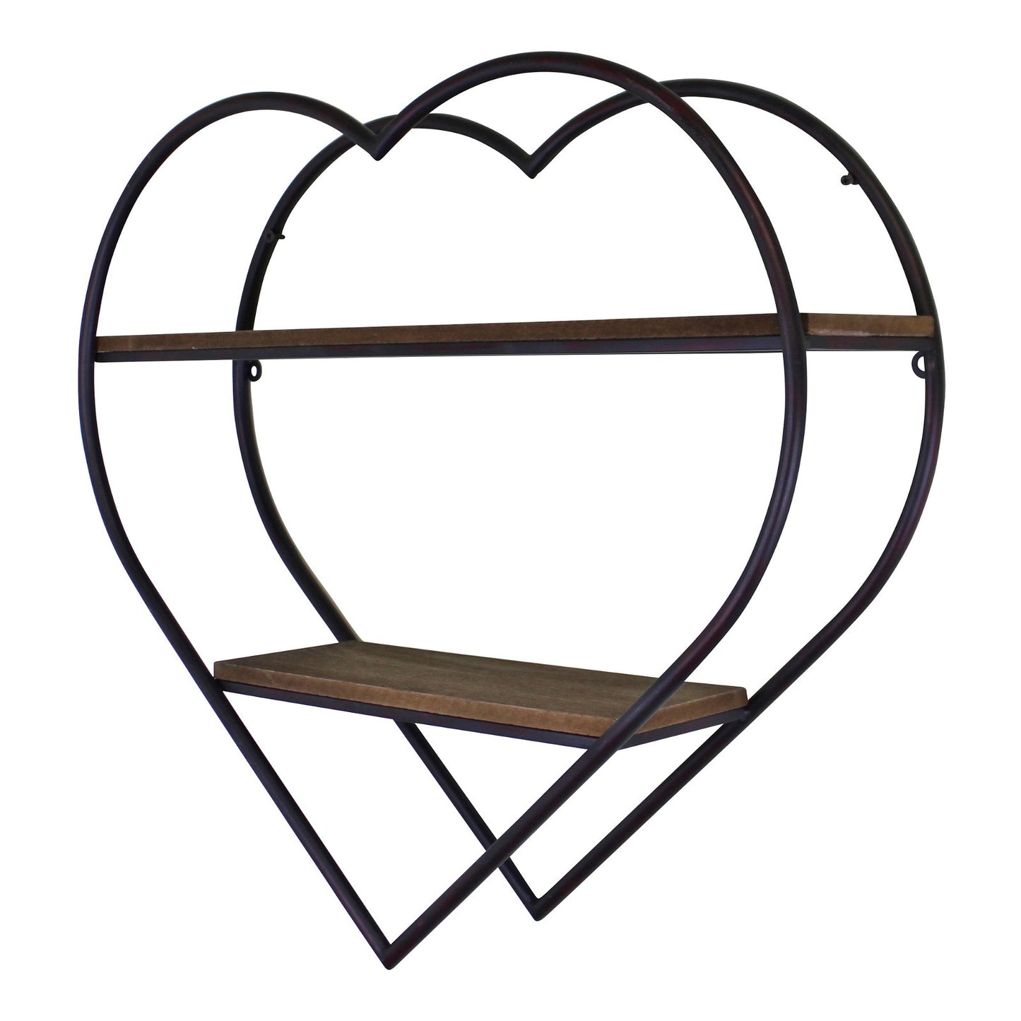 Heart Shaped Metal & Wood Shelf Unit - Kaftan direct