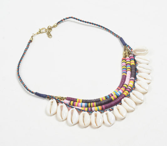 Bohemian Summer Beach Holiday Shell Layered Necklace Q1-0